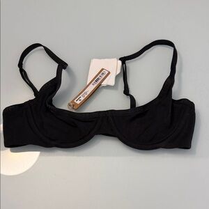 NWT SKIMS Cotton Logo Unlined Demi Bra